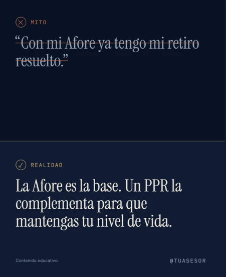 Mito vs. realidad: Con mi Afore ya tengo mi retiro resuelto