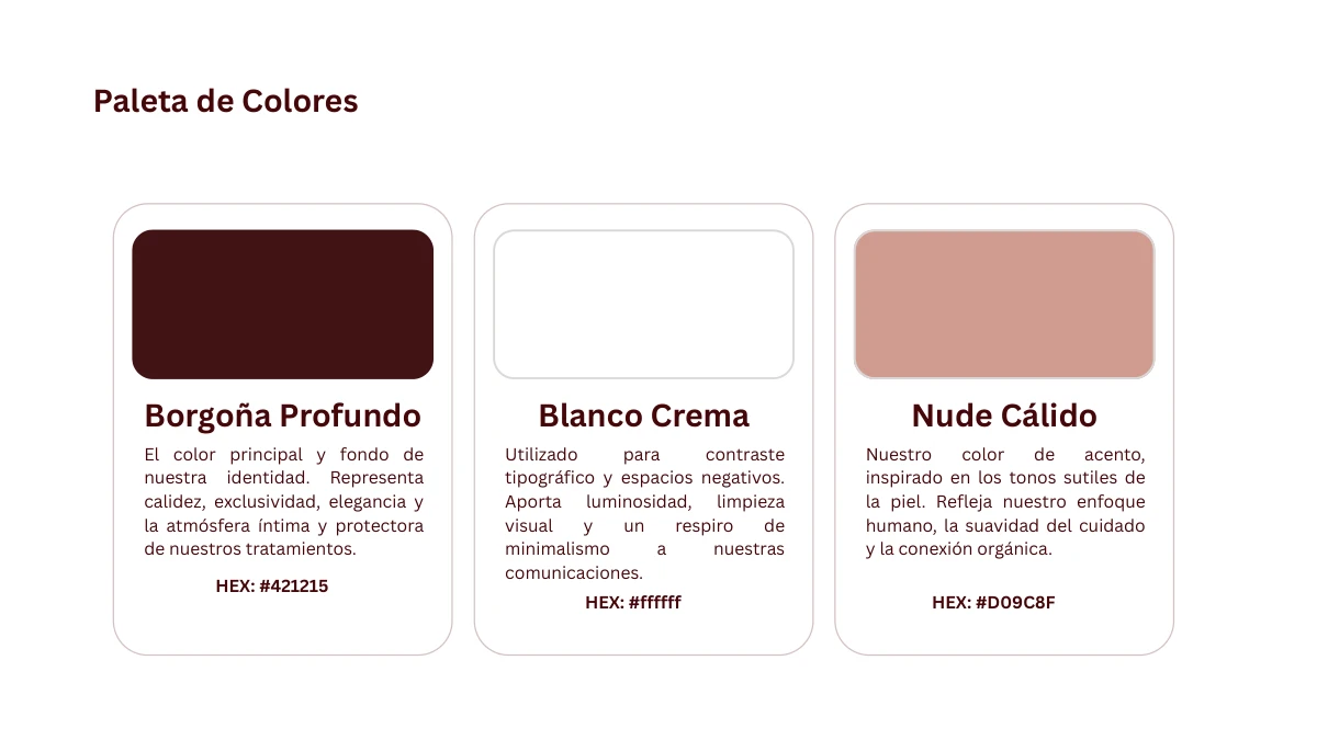 Manual de Atia Spa: paleta de colores