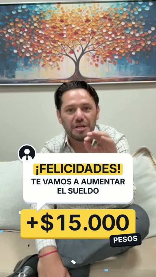 Reel de Rodolfo Mejía sobre el aumento de sueldo, con transiciones y motion graphics